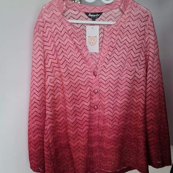 Glittery ombre vintage blouse - Picture 4 of 5